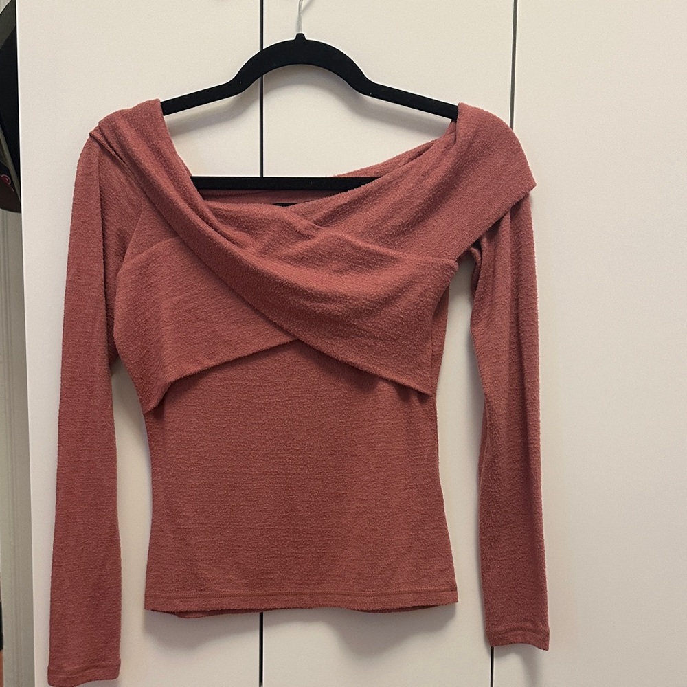 Elegant Off-Shoulder Pink Top